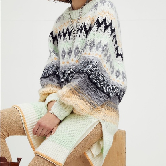Free People Sweaters - FREE people frozen forest fair Isles knit tunic sweater